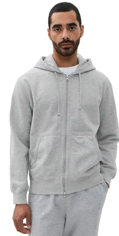 REIGNING CHAMP Mid-Weight Terry Standard Zip Hoodie Hgrey M | Thumbnail 1