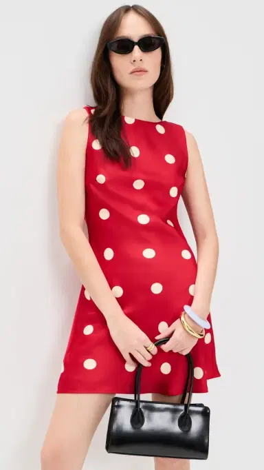 Bailey Rose Polka Dot Mini Dress Cherry | Thumbnail 2