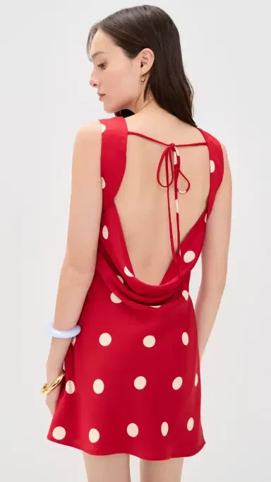 Bailey Rose Polka Dot Mini Dress Cherry | Thumbnail 3