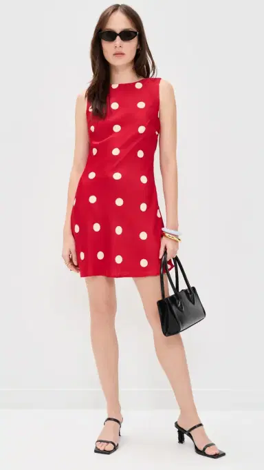 Bailey Rose Polka Dot Mini Dress Cherry | Thumbnail 5