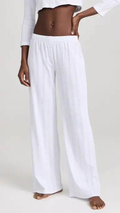 COUCOU The Pointelle Pants White M | Thumbnail 2