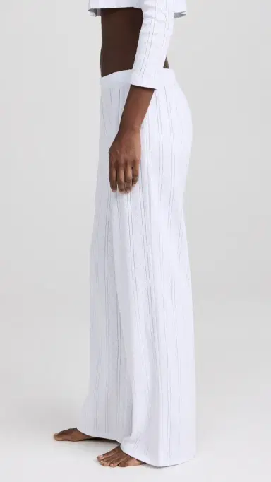 COUCOU The Pointelle Pants White M | Thumbnail 4
