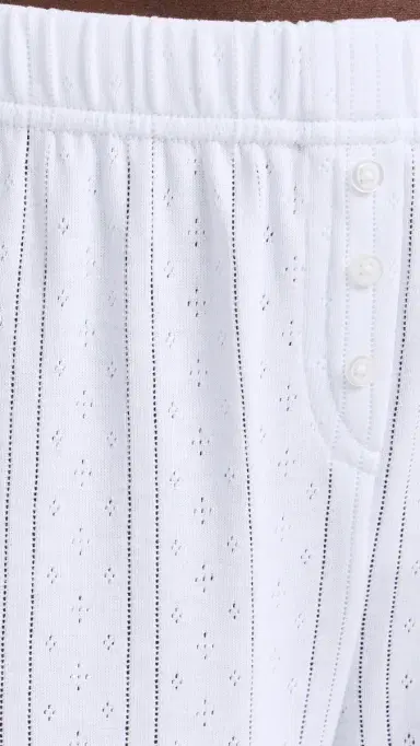 COUCOU The Pointelle Pants White M | Thumbnail 6