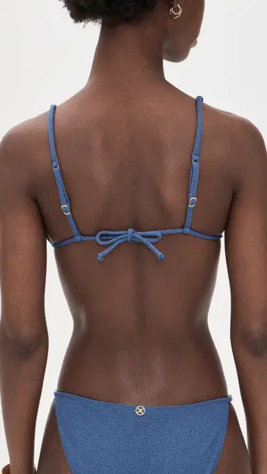 ViX Paula Hermanny Beads Tri Parallel Bikini Top Blue | Thumbnail 3
