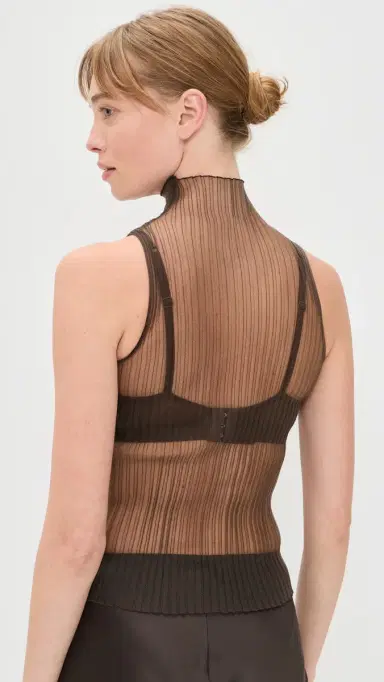 Aisling Camps Sleeveless Modern Mist Turtleneck Top Smoke | Thumbnail 3 Aisling Camps Sleeveless Modern Mist Turtleneck Top Smoke | Thumbnail 3