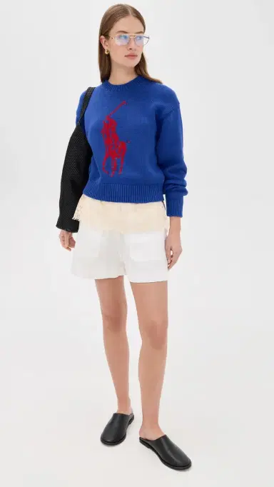 Polo Ralph Lauren Cotton Long Sleeve Crew Neck Pullover Bright Royal | Thumbnail 5 Polo Ralph Lauren Cotton Long Sleeve Crew Neck Pullover Bright Royal | Thumbnail 5