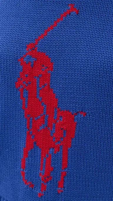 Polo Ralph Lauren Cotton Long Sleeve Crew Neck Pullover Bright Royal | Thumbnail 6 Polo Ralph Lauren Cotton Long Sleeve Crew Neck Pullover Bright Royal | Thumbnail 6