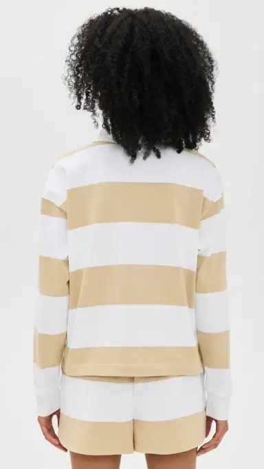 LE BOP Hayley Cropped Polo Khaki/White L | Thumbnail 3