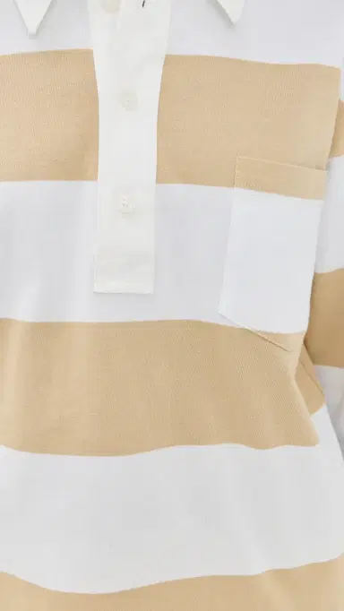 LE BOP Hayley Cropped Polo Khaki/White L | Thumbnail 6
