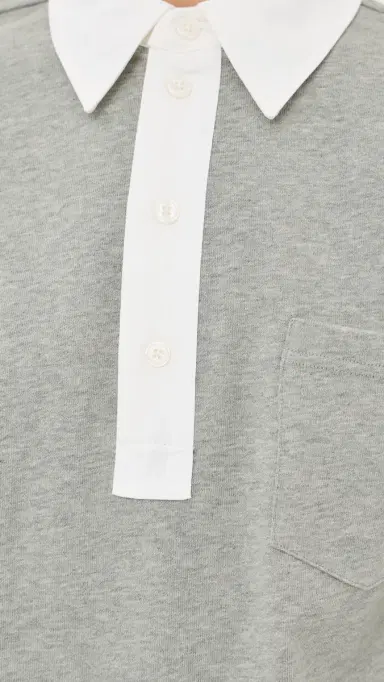 LE BOP Hayley Cropped Polo Heather Grey S | Thumbnail 6
