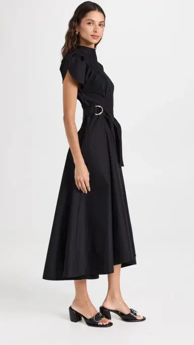3.1 Phillip Lim Puff Sleeve Side Tie Flare Dress | Thumbnail 4