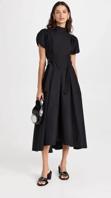 3.1 Phillip Lim Puff Sleeve Side Tie Flare Dress | Thumbnail 5