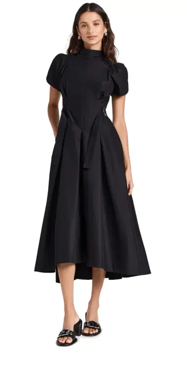 3.1 Phillip Lim Puff Sleeve Side Tie Flare Dress | Thumbnail 1