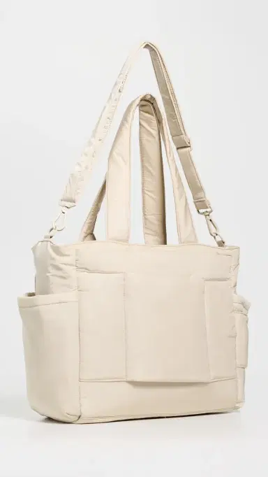 CALPAK Diaper Tote Bag with Laptop Sleeve Oatmeal One Size | Thumbnail 4 CALPAK Diaper Tote Bag with Laptop Sleeve Oatmeal One Size | Thumbnail 4
