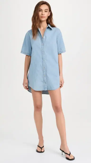 o.p.t o. p.t Chance Dress Denim Midwash M | Thumbnail 6