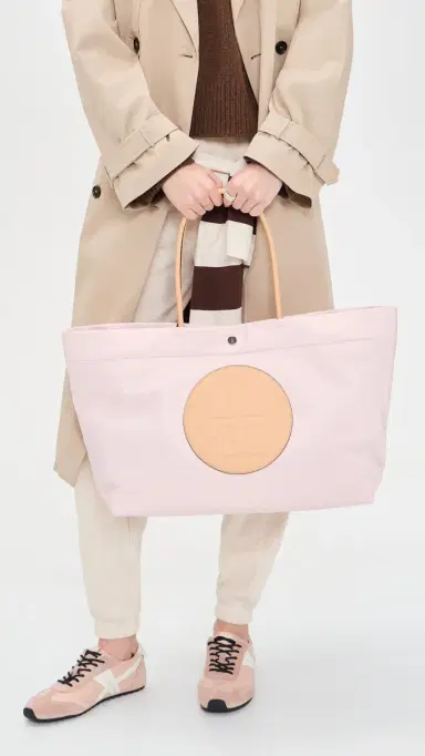 Tory Burch Ella Twist Reversible Tote Rose Mist One Size | Thumbnail 3 Tory Burch Ella Twist Reversible Tote Rose Mist One Size | Thumbnail 3