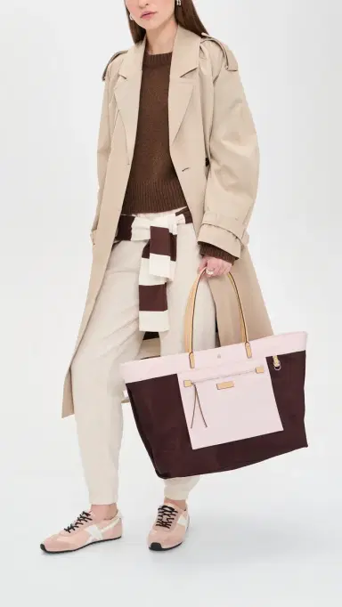 Tory Burch Ella Twist Reversible Tote Rose Mist One Size | Thumbnail 4 Tory Burch Ella Twist Reversible Tote Rose Mist One Size | Thumbnail 4