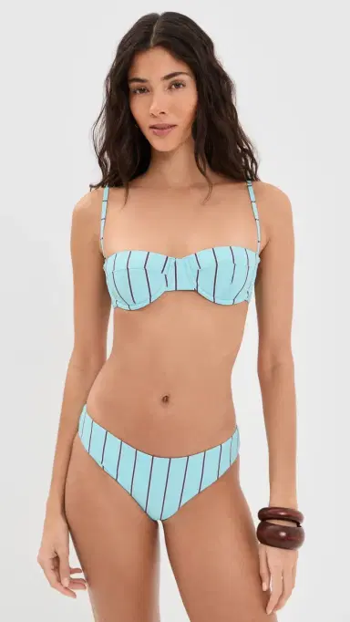 Staud Gemma Bikini Bottoms Pool Stripe L | Thumbnail 4 Staud Gemma Bikini Bottoms Pool Stripe L | Thumbnail 4