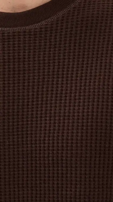 RAILS Wade Waffle Thermal Long Sleeve Tee Chocolate | Thumbnail 6