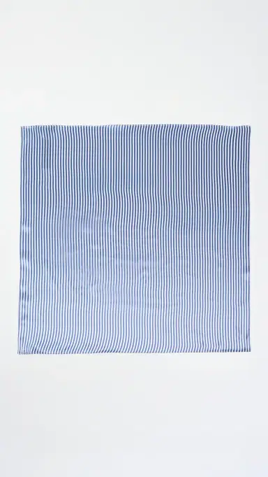 rag & bone Gail Striped Silk Scarf Blue White One Size | Thumbnail 5
