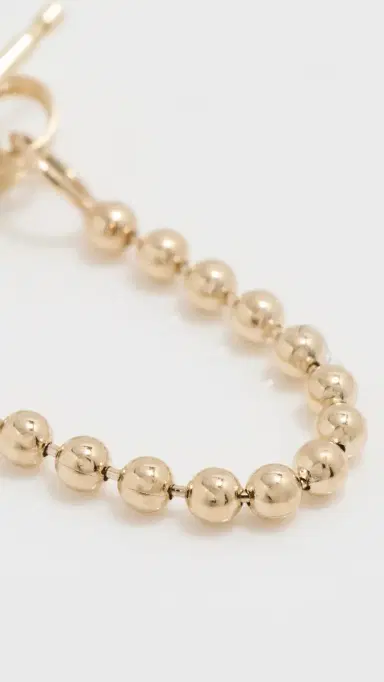 Zoë Chicco 14k Gold 1.5mm Bead Chain Back Earrings 14k Yellow Gold One Size | Thumbnail 5