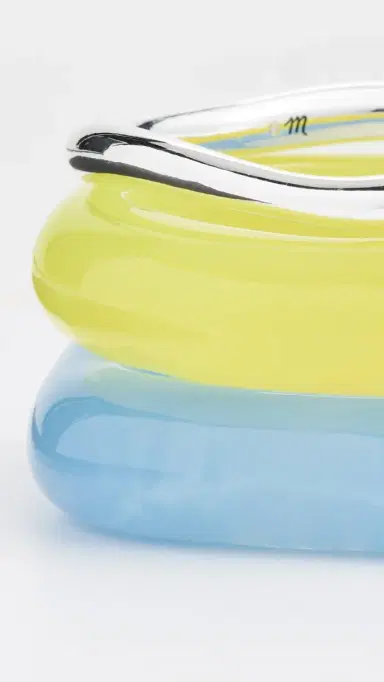 Madewell Sculptural Resin Bangle Bracelet Set Tranquil | Thumbnail 4