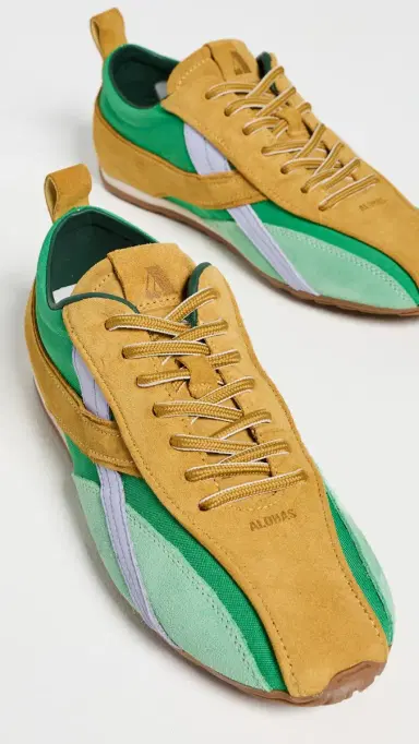 ALOHAS TB.304 Nylon Green Leather Sneakers Green #1 36 | Thumbnail 4