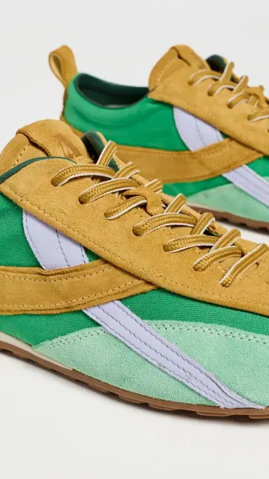 ALOHAS TB.304 Nylon Green Leather Sneakers Green #1 36 | Thumbnail 6