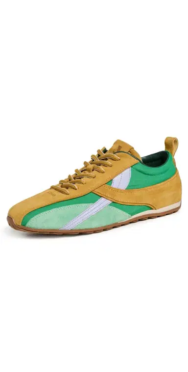 ALOHAS TB.304 Nylon Green Leather Sneakers Green #1 36 | Thumbnail 1