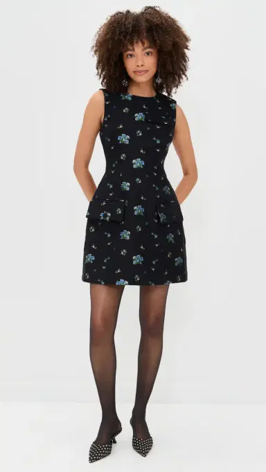 BAUM UND PFERDGARTEN Amayah Dress Black Small Flower | Thumbnail 5