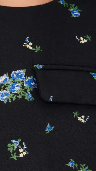 BAUM UND PFERDGARTEN Amayah Dress Black Small Flower | Thumbnail 6
