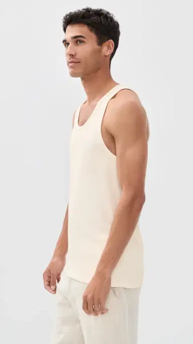 Marine Layer Carter Rib Tank White L | Thumbnail 4 Marine Layer Carter Rib Tank White L | Thumbnail 4