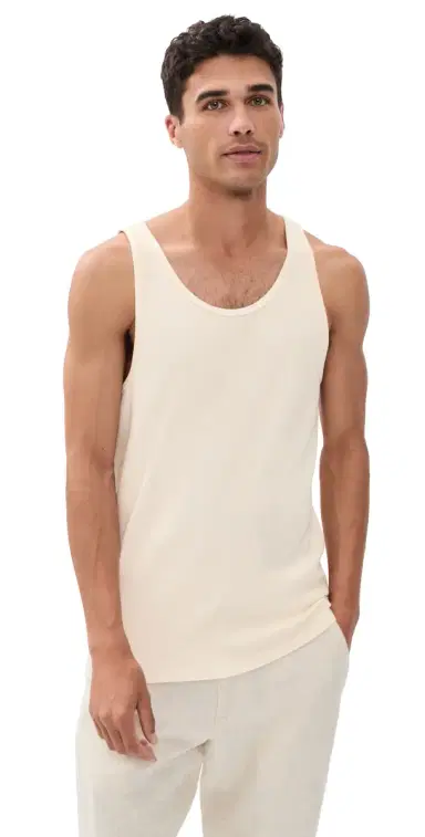 Marine Layer Carter Rib Tank White L | Thumbnail 1 Marine Layer Carter Rib Tank White L | Thumbnail 1