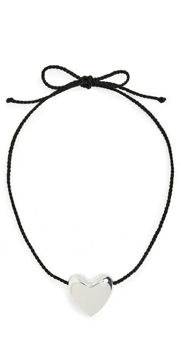 Annika Inez Large Heart Necklace Silver One Size