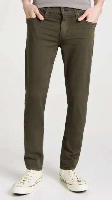 PAIGE Lennox Transcend Slim Stretch Jeans - 34 River Moss 34 | Thumbnail 2