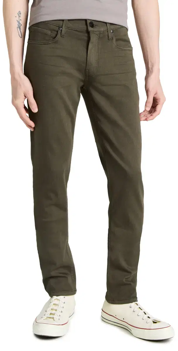PAIGE Lennox Transcend Slim Stretch Jeans River Moss
