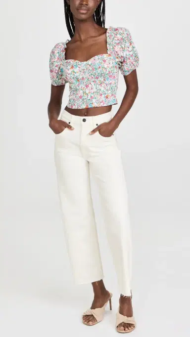 SLVRLAKE Grace Crop Jeans White 23 | Thumbnail 5