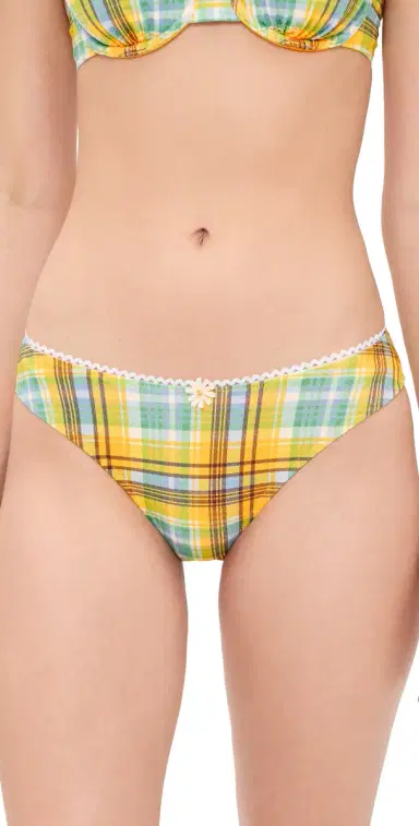 Solid & Striped The Daphne Bikini Bottoms ulti Plaid | Thumbnail 1 Solid & Striped The Daphne Bikini Bottoms ulti Plaid | Thumbnail 1