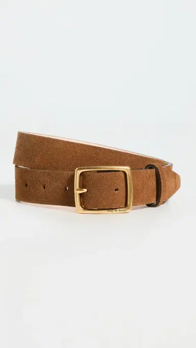 rag & bone Boyfriend Belt Brown Wood Suede | Thumbnail 2