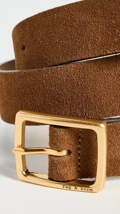 rag & bone Boyfriend Belt Brown Wood Suede | Thumbnail 5