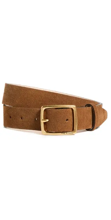 rag & bone Boyfriend Belt Brown Wood Suede | Thumbnail 1