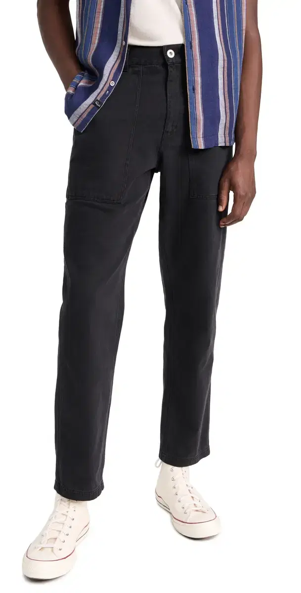 Painter Pants in Recycled Denim Washed Black
