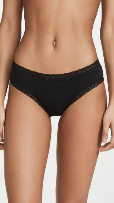 Natori Bliss Girl Briefs 3 Pack Black S | Thumbnail 3