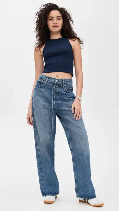 Sold Out NYC The Cropped Not So Basic Tank in Navy Navy L | Thumbnail 5 Sold Out NYC The Cropped Not So Basic Tank in Navy Navy L | Thumbnail 5