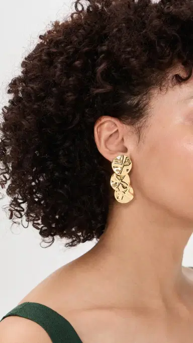 Lele Sadoughi Socialite Statement Earrings Gold One Size | Thumbnail 3