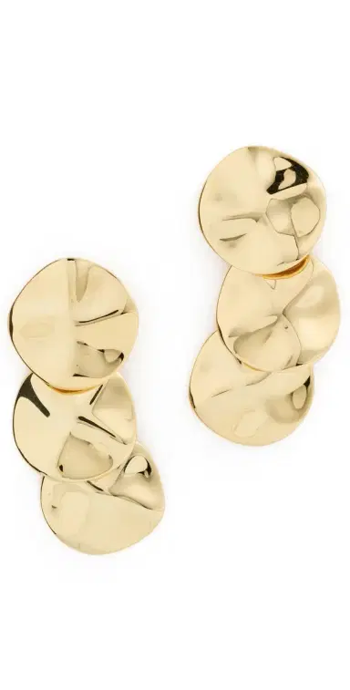 Lele Sadoughi Socialite Statement Earrings Gold One Size | Thumbnail 1