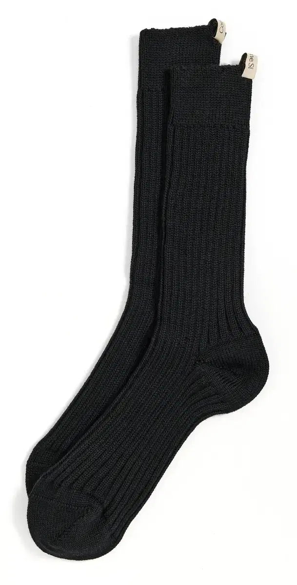Comme Si The Merino Chunky Socks Black