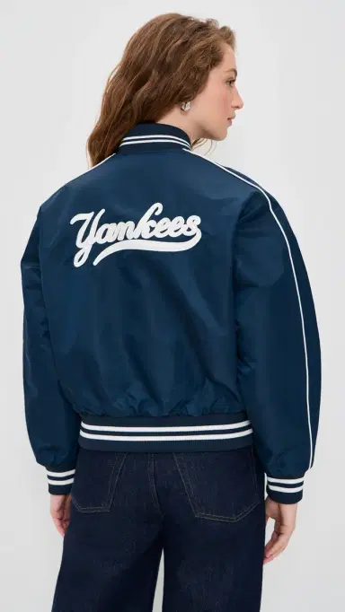 Sporty & Rich Yankees Varsity Jacket Dark Navy/White M | Thumbnail 3