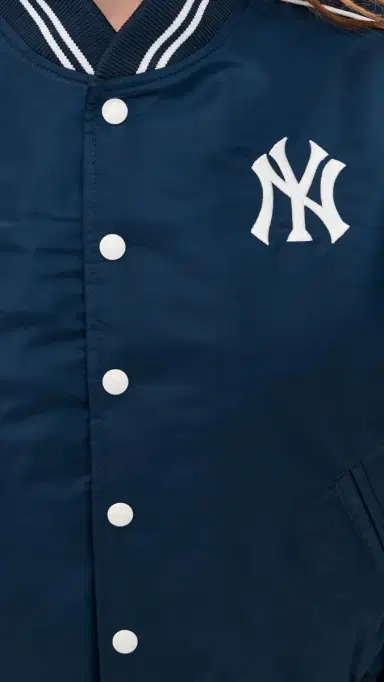 Sporty & Rich Yankees Varsity Jacket Dark Navy/White M | Thumbnail 6