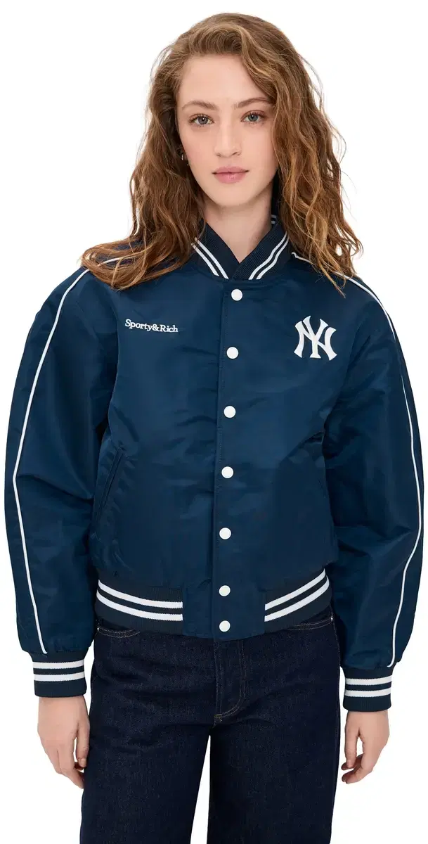Yankees Varsity Jacket Dark Navy/White